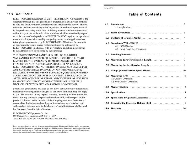Check-line YSL-2000HD User manual
