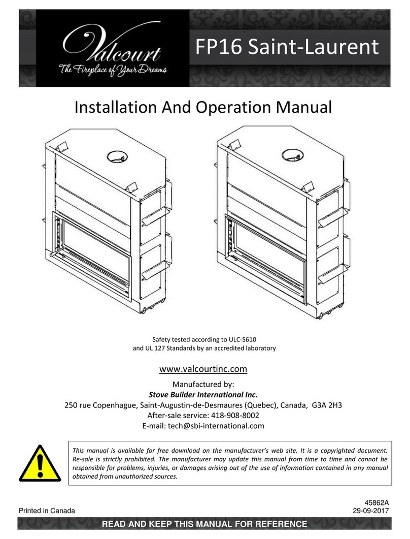 Valcourt FP16 Saint-Laurent Installation and operation manual