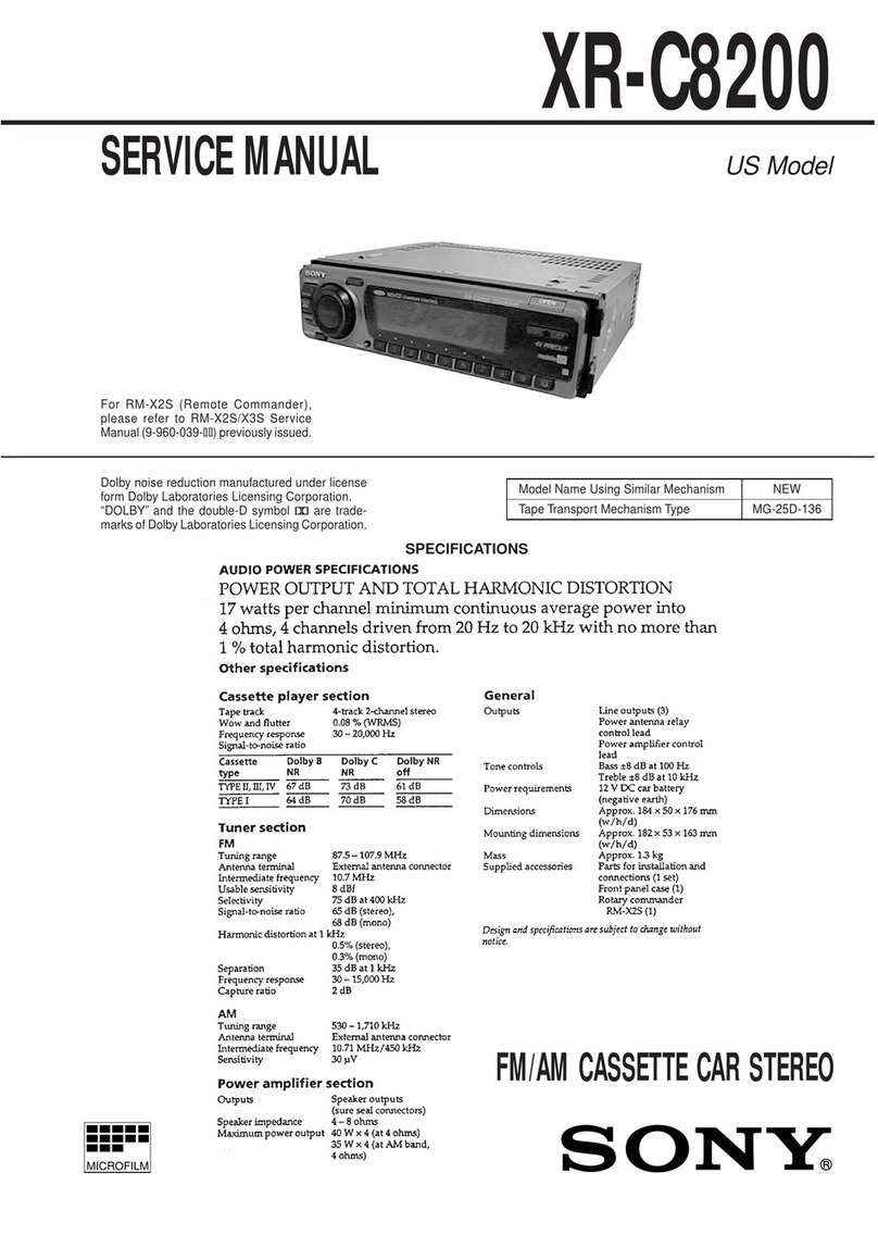 Sony XR-C8200 Service manual