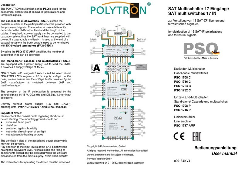Polytron PSQ 1708 C user manual Polytron PSQ 1708 C user manual