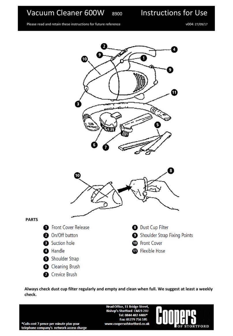 Coopers of Stortford 8900 Instructions for use