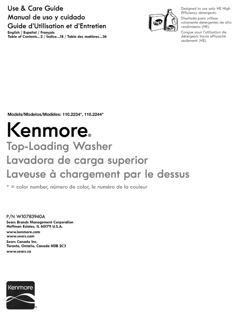 Kenmore 110.2234 series User manual