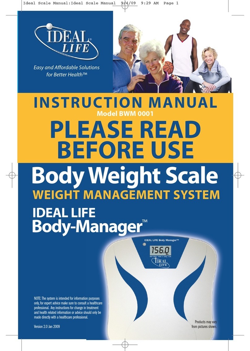 Ideal Life Body-Manager BWM 0001 instruction manual