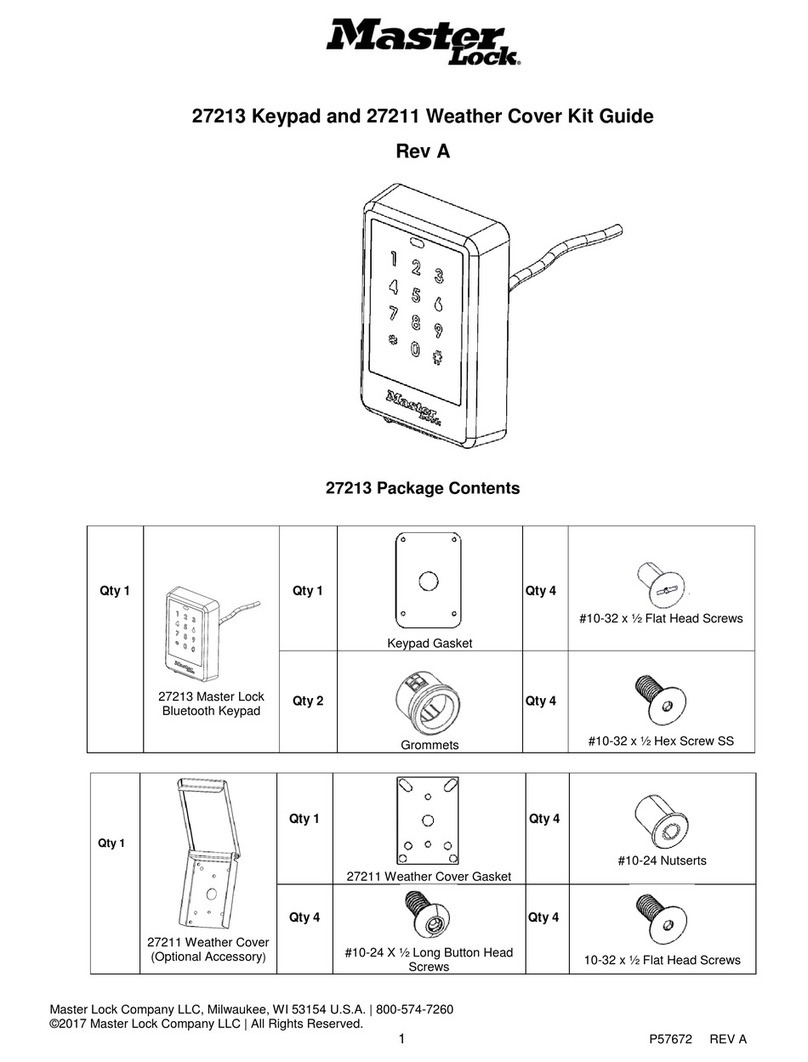 Masterlock 27213 User manual