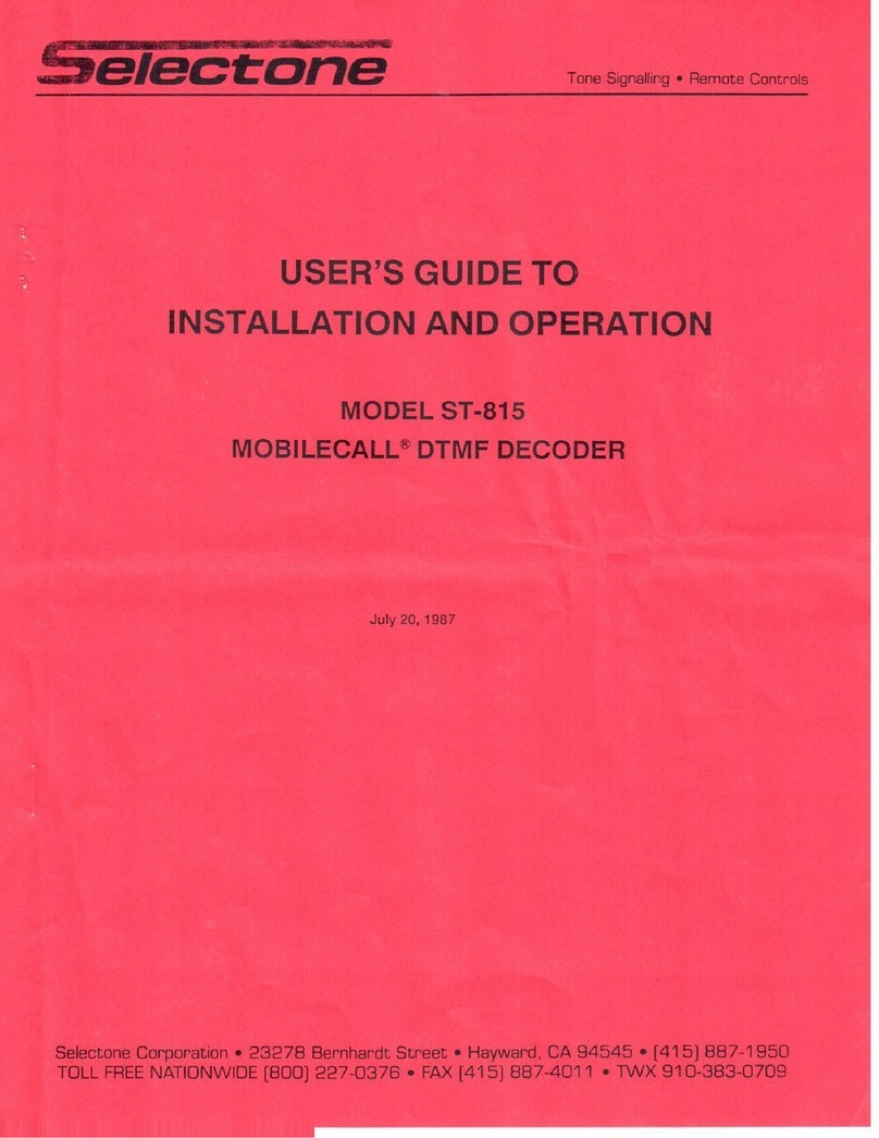 Selectone ST-815 user guide Selectone ST-815 user guide