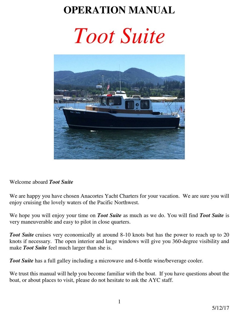 Anacortes Yacht Charters Toot Suite Operation manual