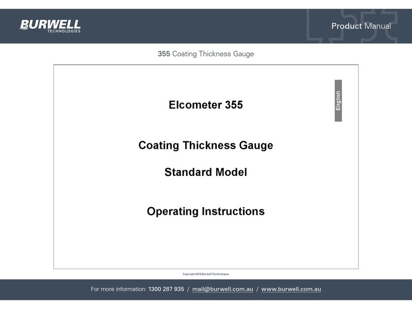 BURWELL Elcometer 355 operating instructions