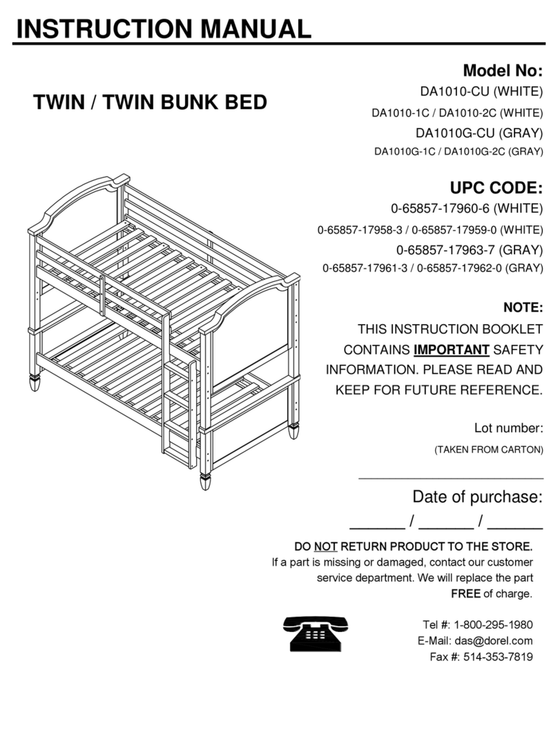 Dorel DA1010-CU instruction manual Dorel DA1010-CU instruction manual