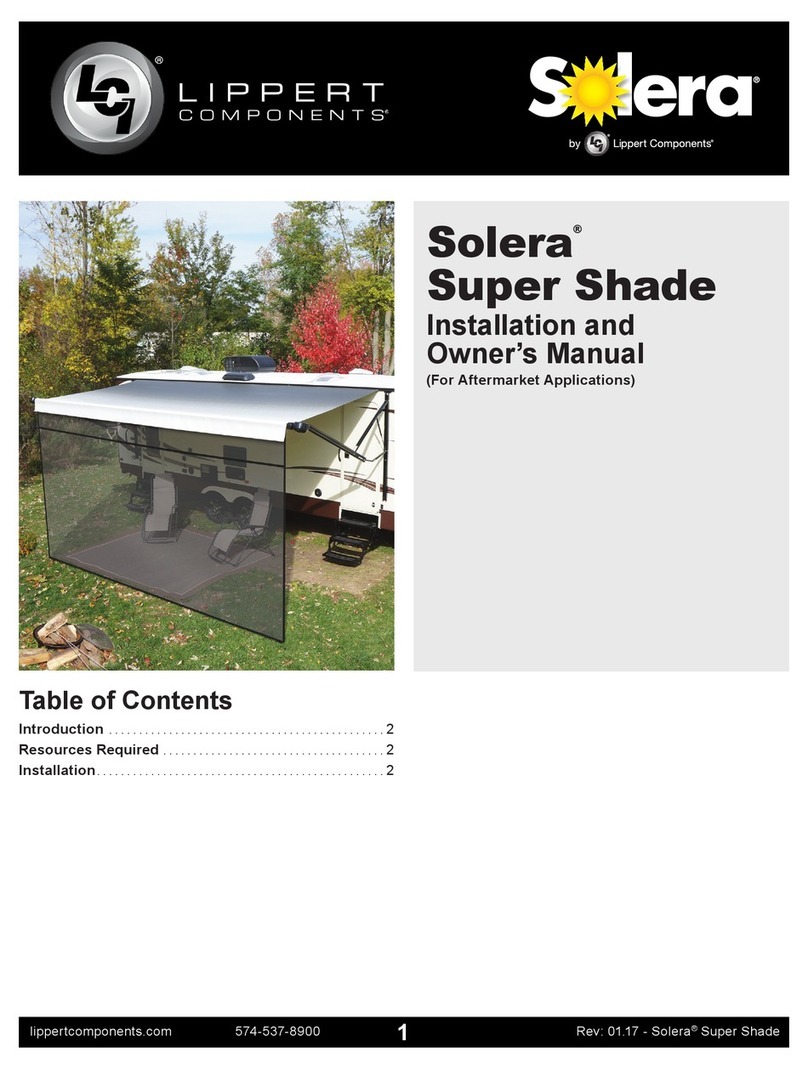 Lippert Components Solera Super Shade Installation instructions Lippert Components Solera Super Shade Installation instructions