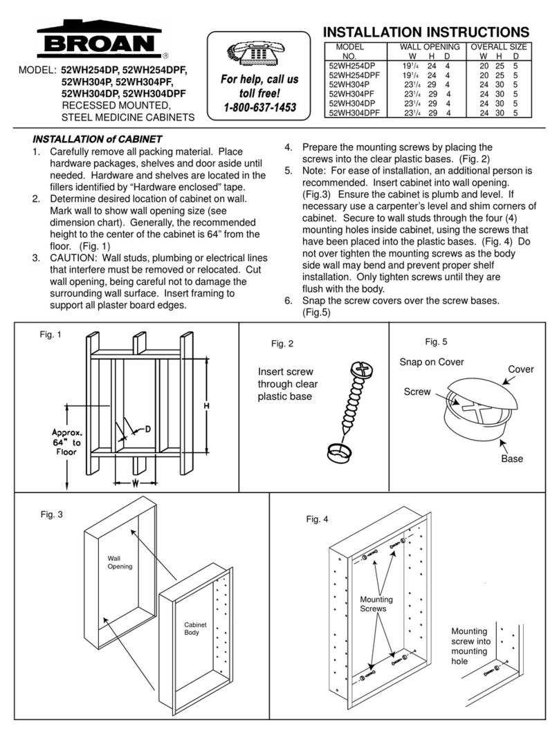 Broan 52WH254DP User manual