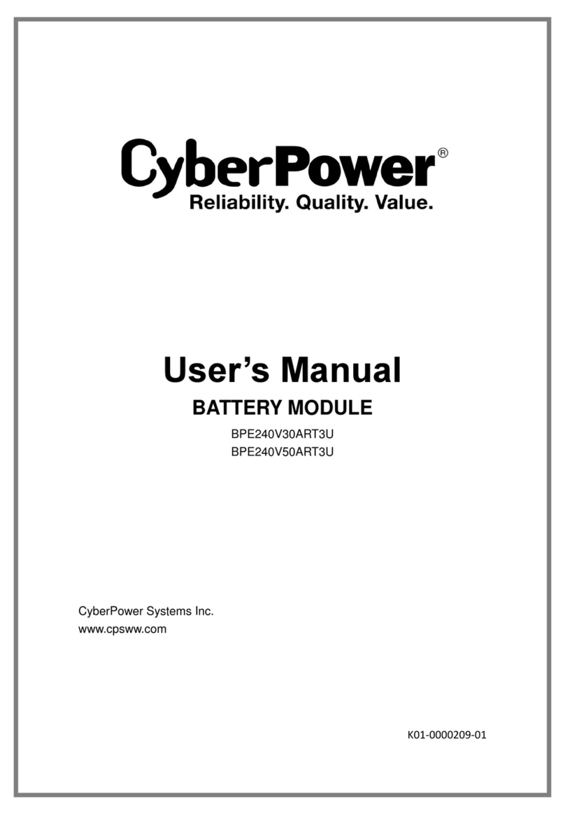 CyberPower BPE240V30ART3U User manual CyberPower BPE240V30ART3U User manual