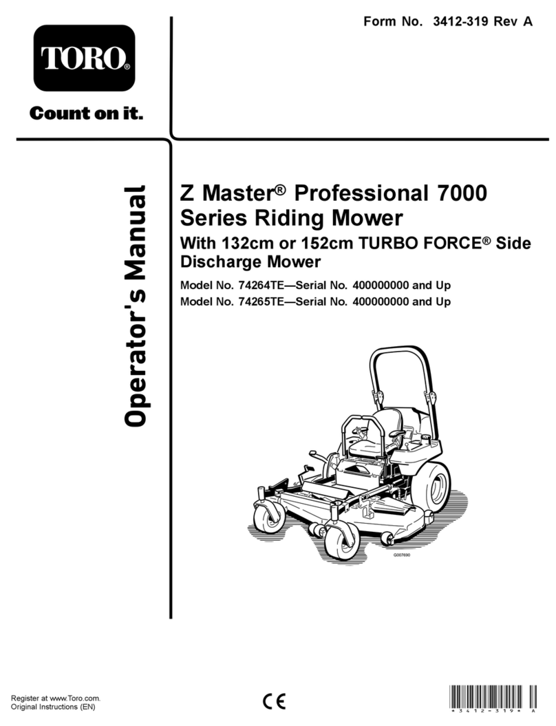 Toro Z593-D Z Master 74265TE Operator's manual