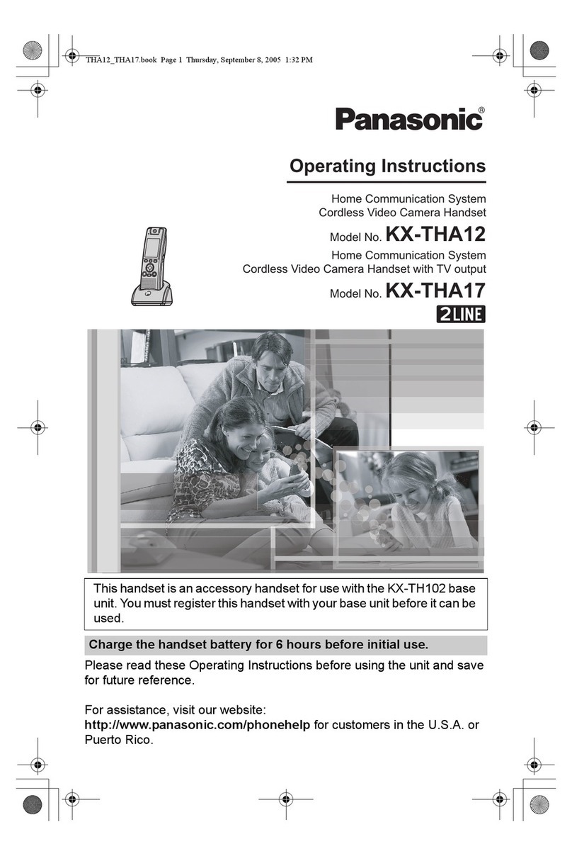 Panasonic KX-THA12 operating instructions