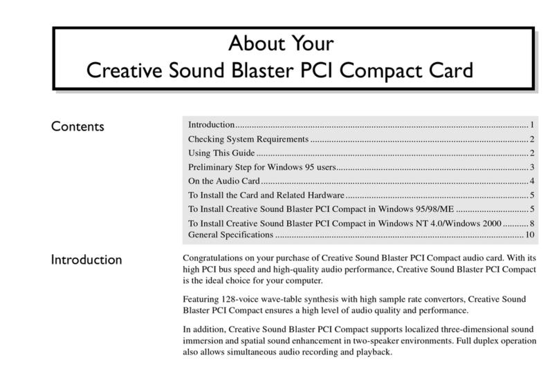 Creative Technologies Sound Blaster manual