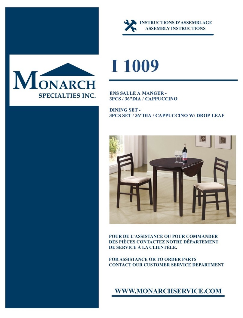 Monarch Specialties I 1009 User manual Monarch Specialties I 1009 User manual