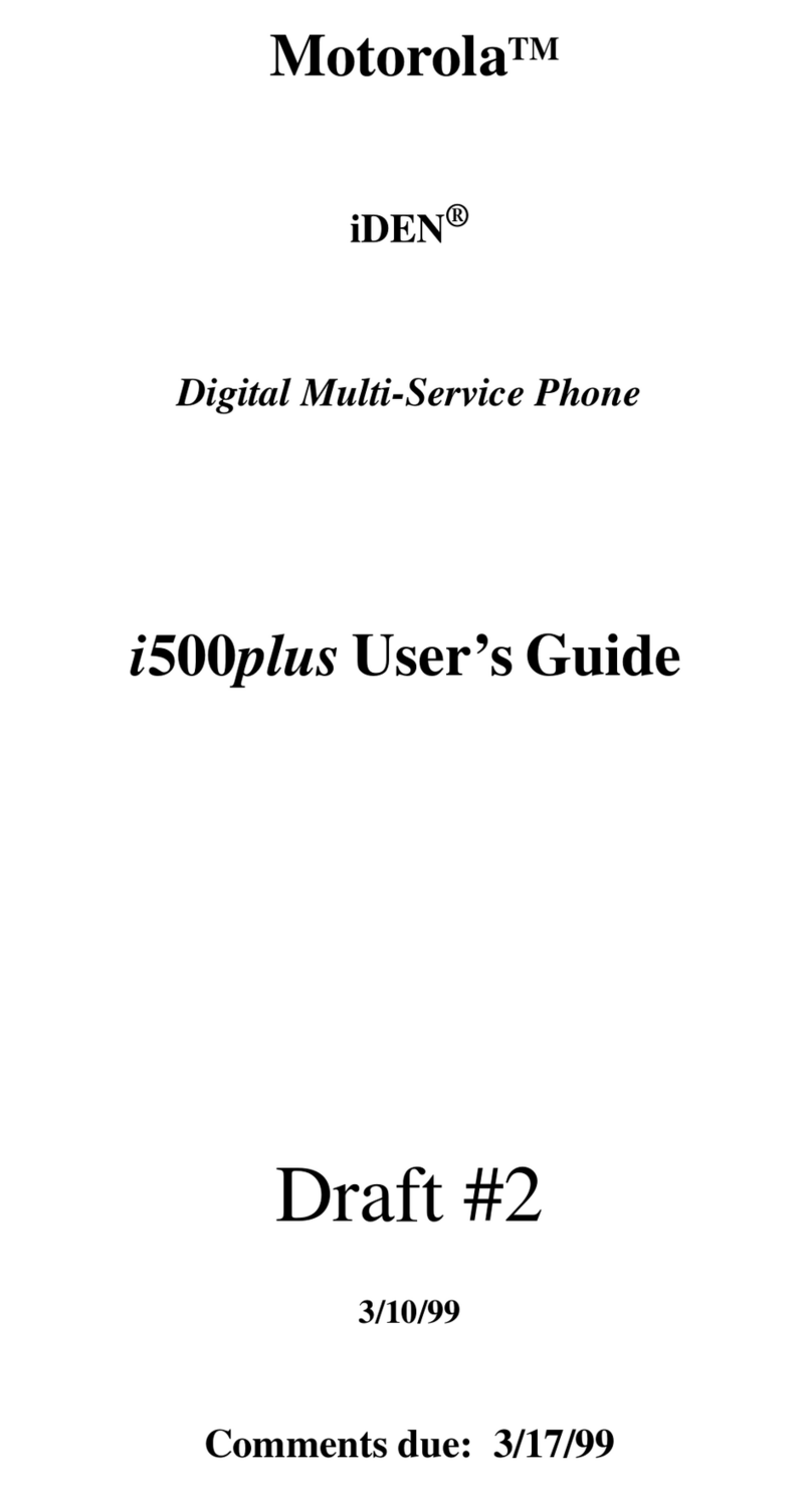Motorola I500 PLUS User manual