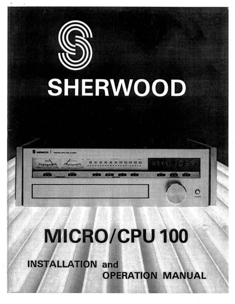 Sherwood MICRO/CPU 100 User manual