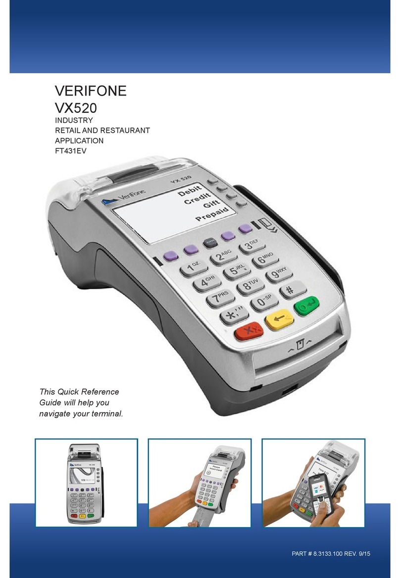 VeriFone Vx-520 Series APACS 40 User manual