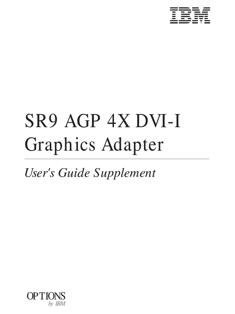 IBM SR9 AGP 4X DVI-I IBM User guide supplement