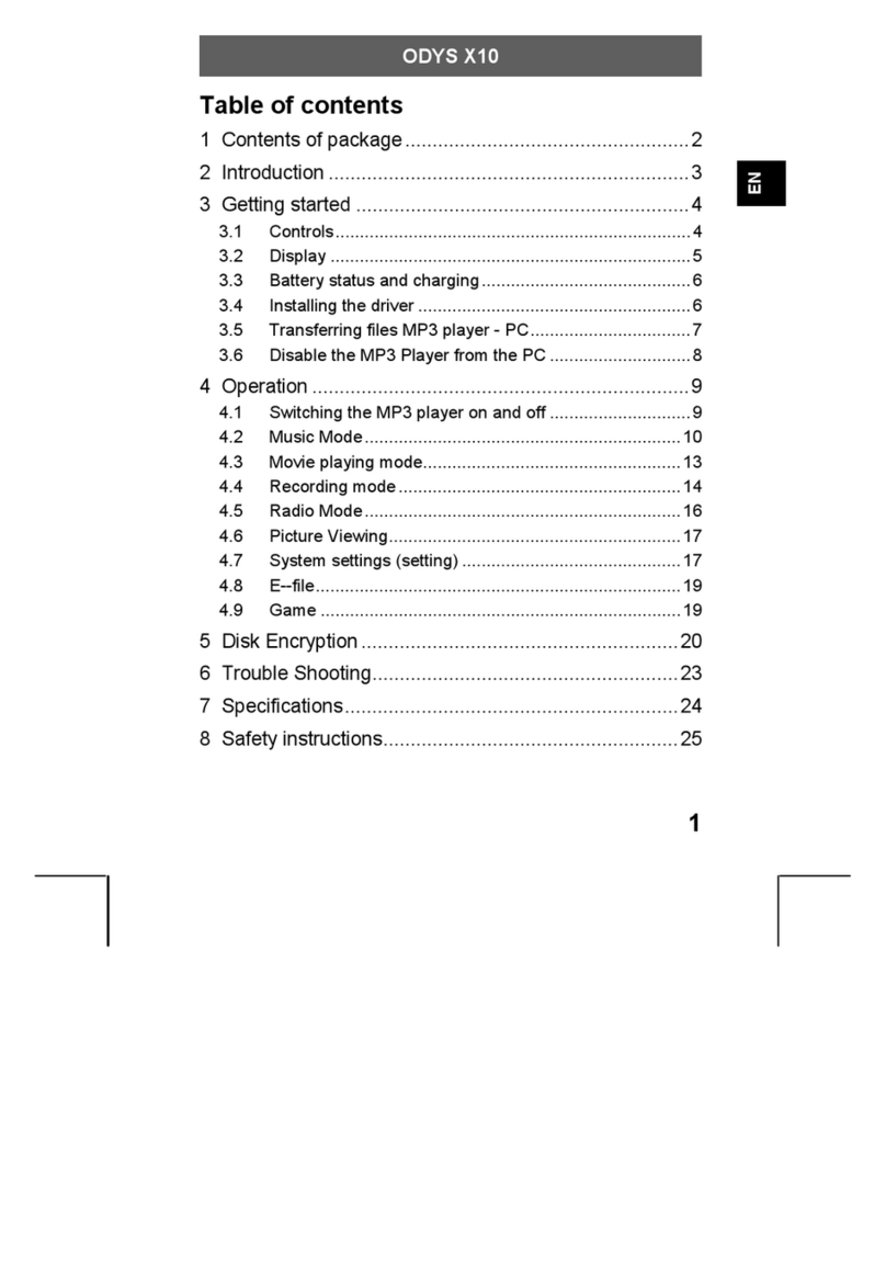 Odys X10 user manual