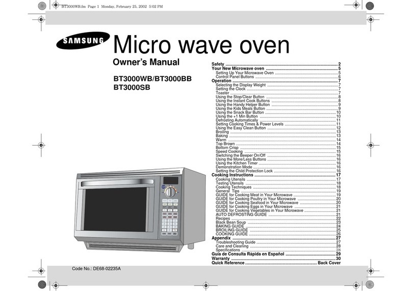 Samsung BT3000WB owner's manual
