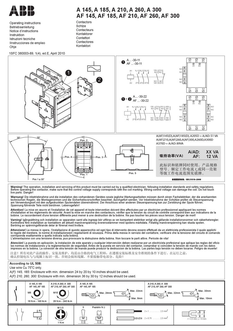ABB A 145 operating instructions