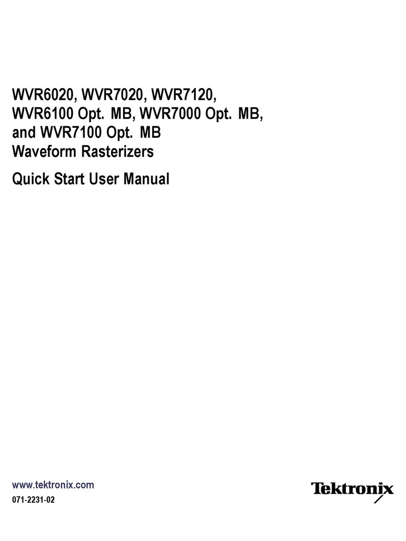 Tektronix WVR6020 Quick start manual