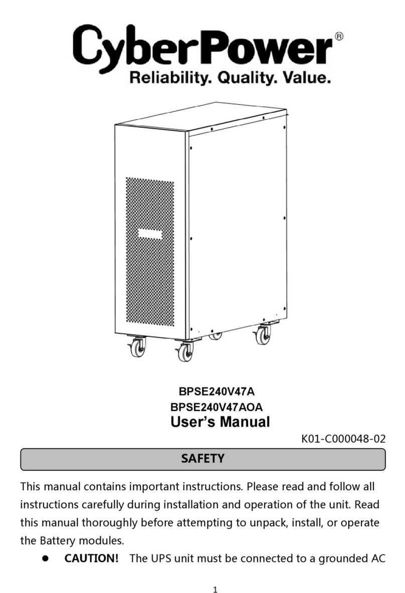 CyberPower BPSE240V47A user manual