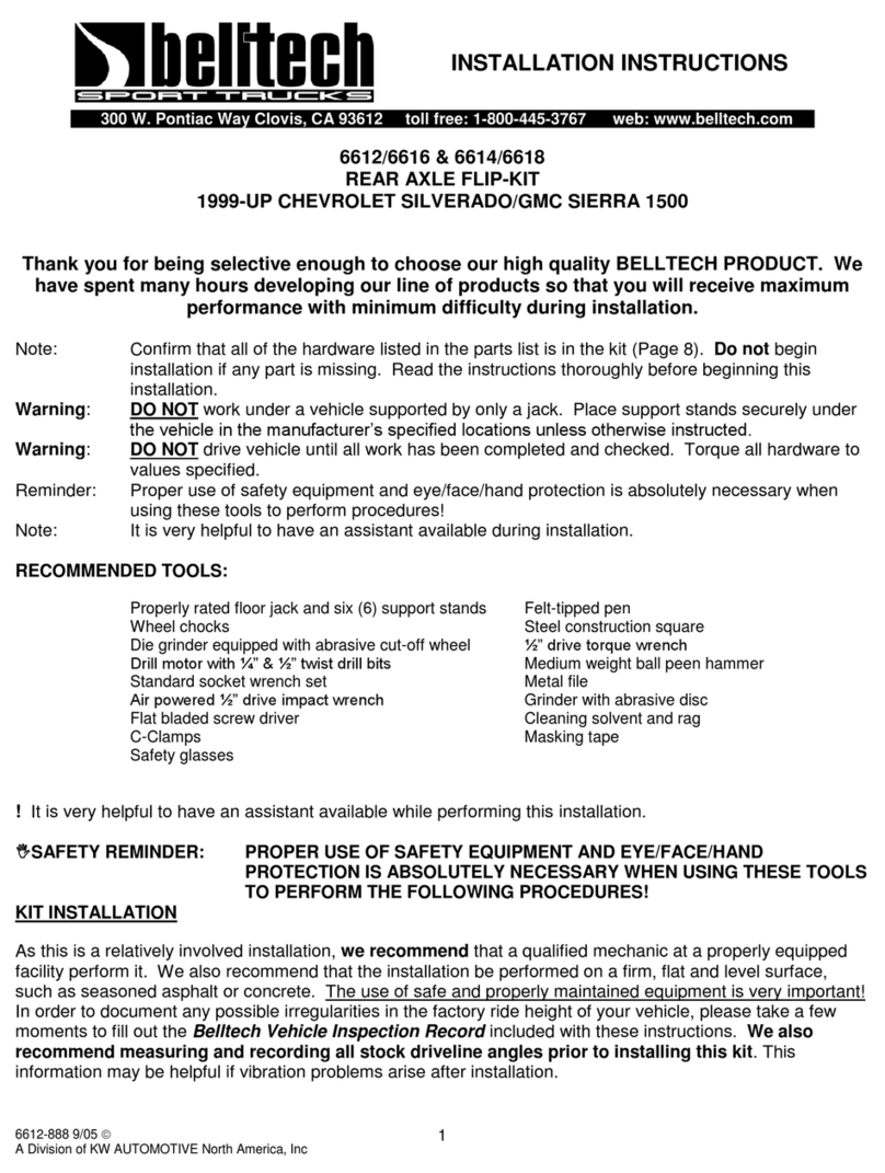 Belltech 6616 installation instructions