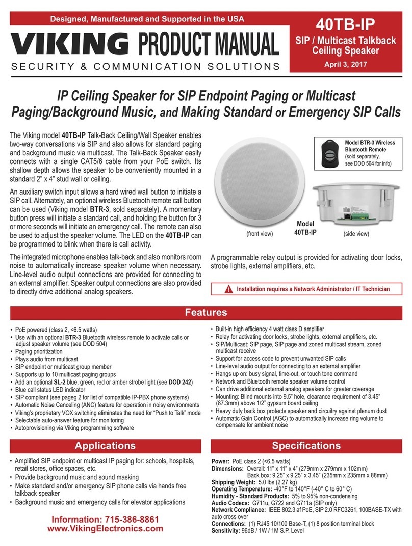 Viking 40TB-IP product manual