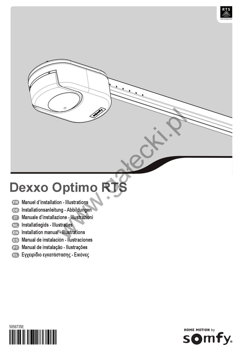 SOMFY Dexxo Optimo RTS installation manual SOMFY Dexxo Optimo RTS installation manual