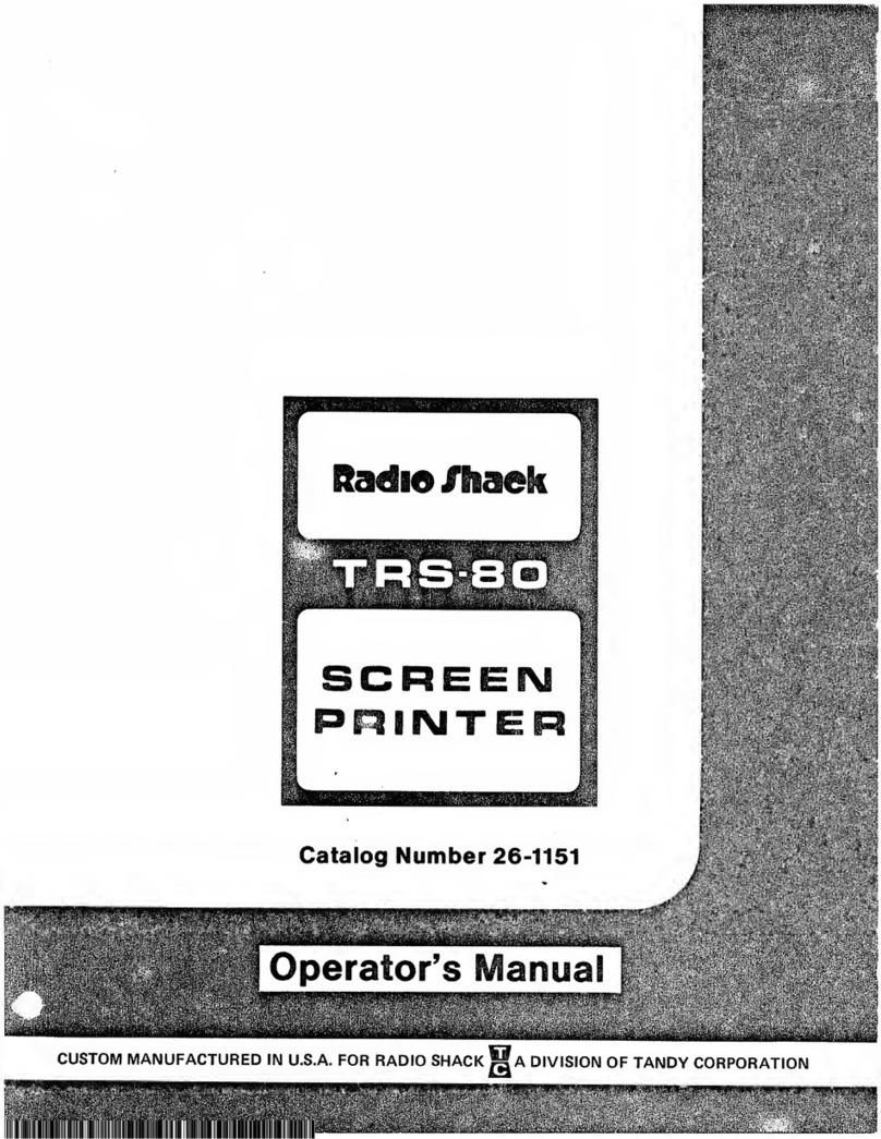 Radio Shack TRS-80 User manual