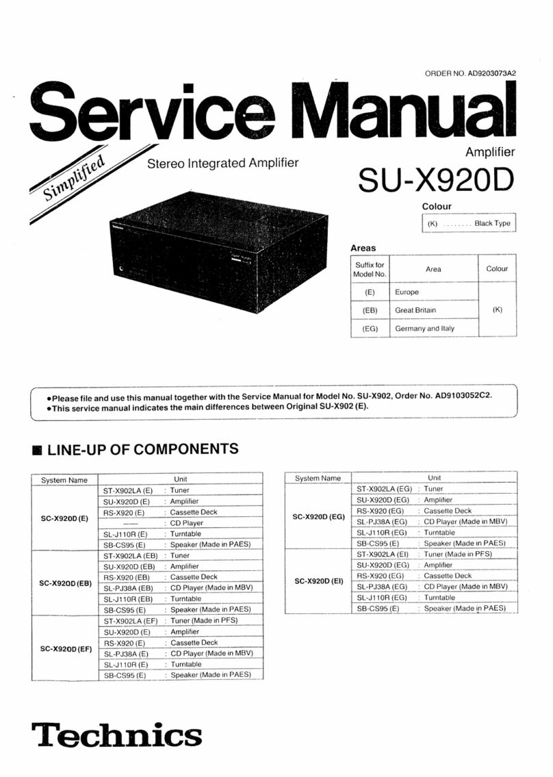 Technics SU-X920DE User manual
