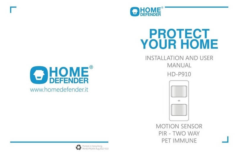HomeDefender HD-P910 Installation and user manual HomeDefender HD-P910 Installation and user manual