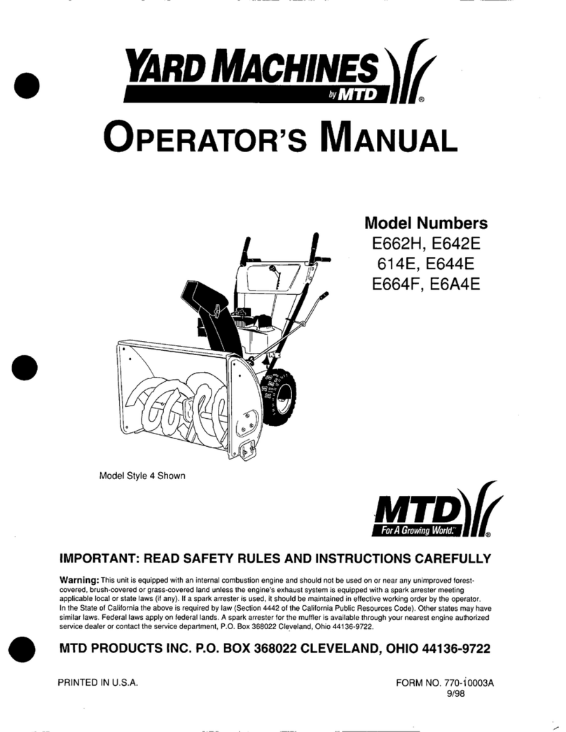Yard Machines E662H Operator's manual