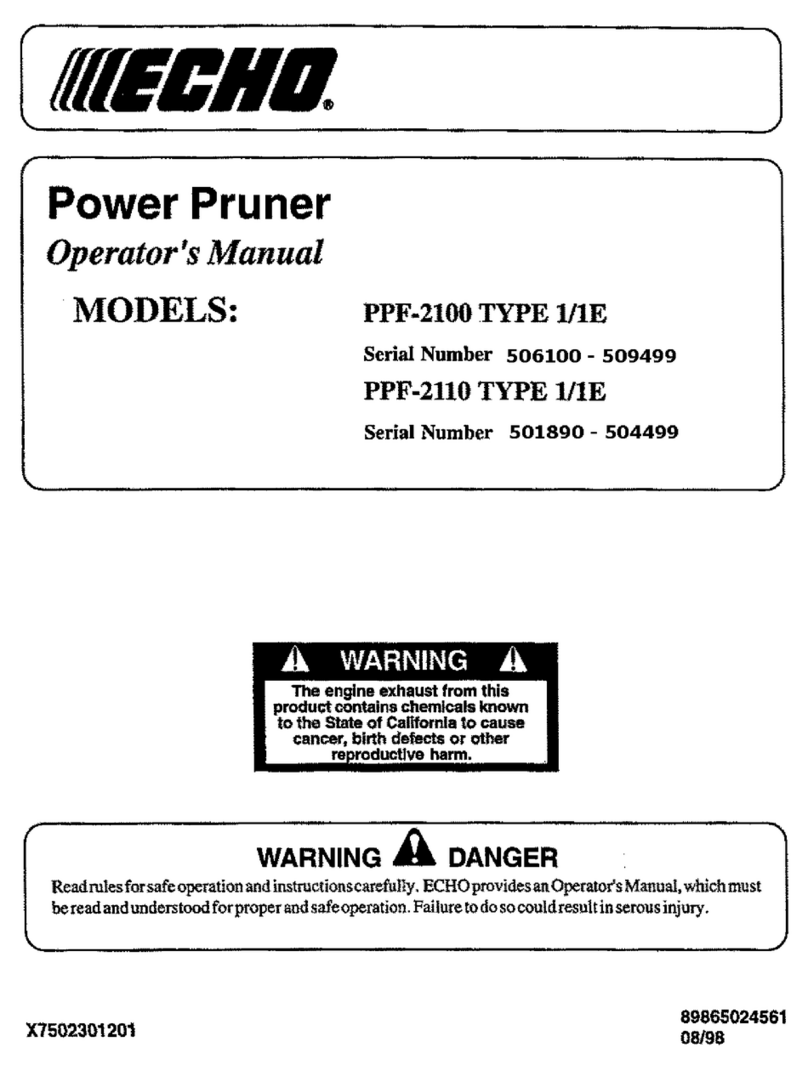 Echo PPF-2100 Type 1 Operator's manual