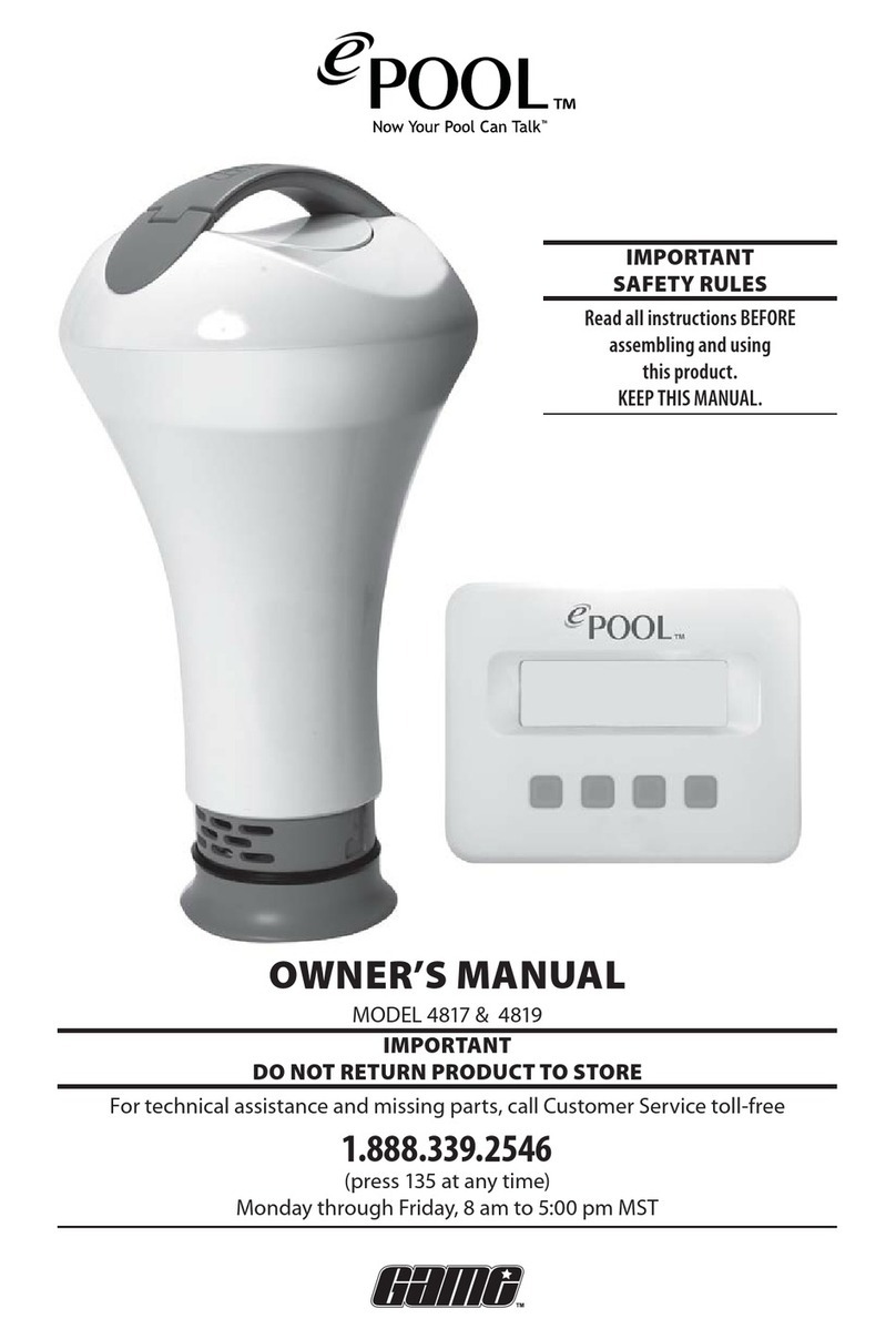 GAME epool 4817 owner's manual