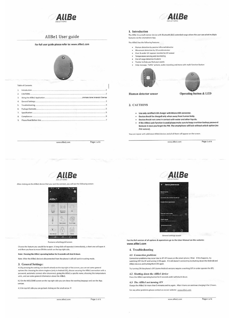 AllBe 1 user guide