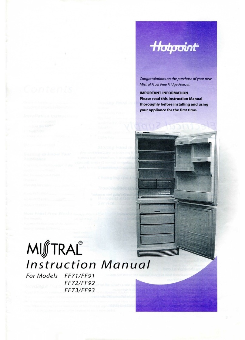Hotpoint Mistral FF1 instruction manual Hotpoint Mistral FF1 instruction manual