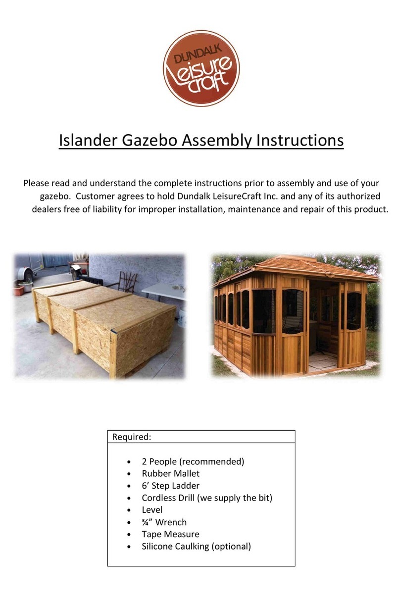 Dundalk LeisureCraft Islander Assembly instructions