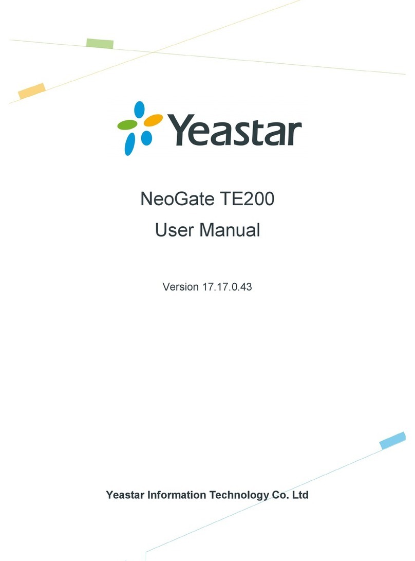 Yeastar Technology Yeastar TE200 user manual
