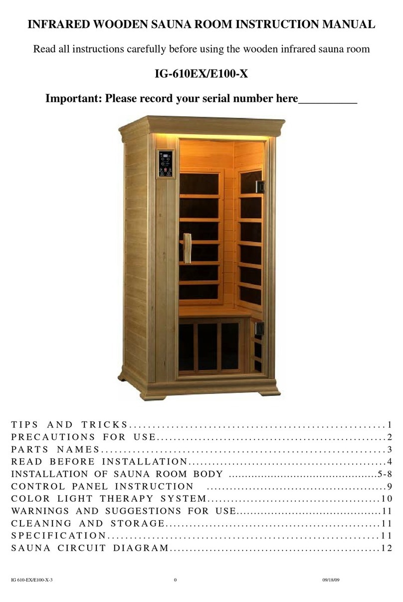 Saunas.com IG-610 instruction manual
