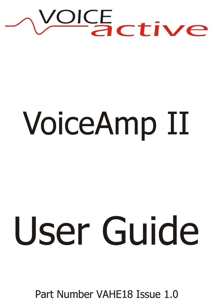 Voice Active VoiceAmp II User manual