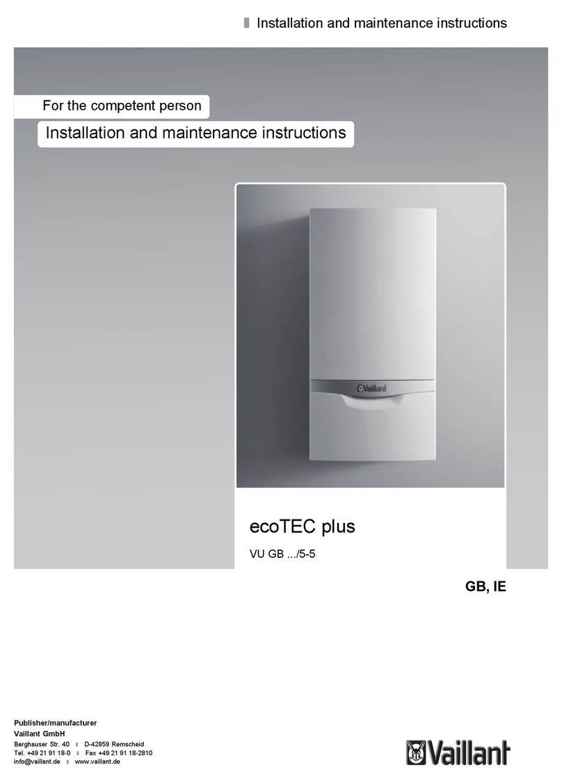 Vaillant ecoTEC plus 806 VU GB 806/5-5 User manual Vaillant ecoTEC plus 806 VU GB 806/5-5 User manual