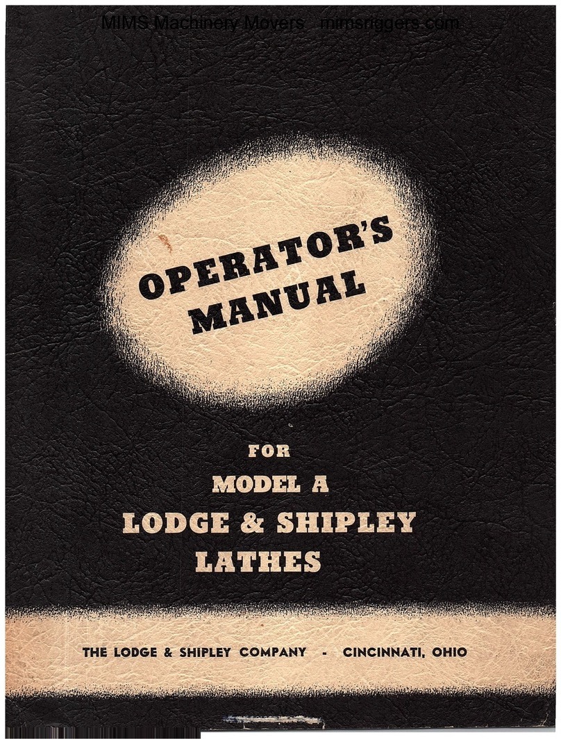 Lodge & Shipley Model A Operator's manual
