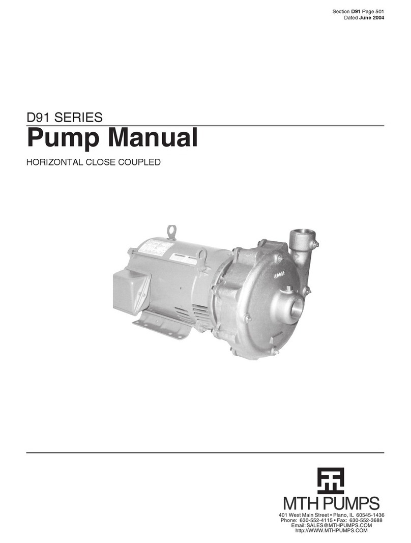 MTH PUMPS D91 SERIES User manual