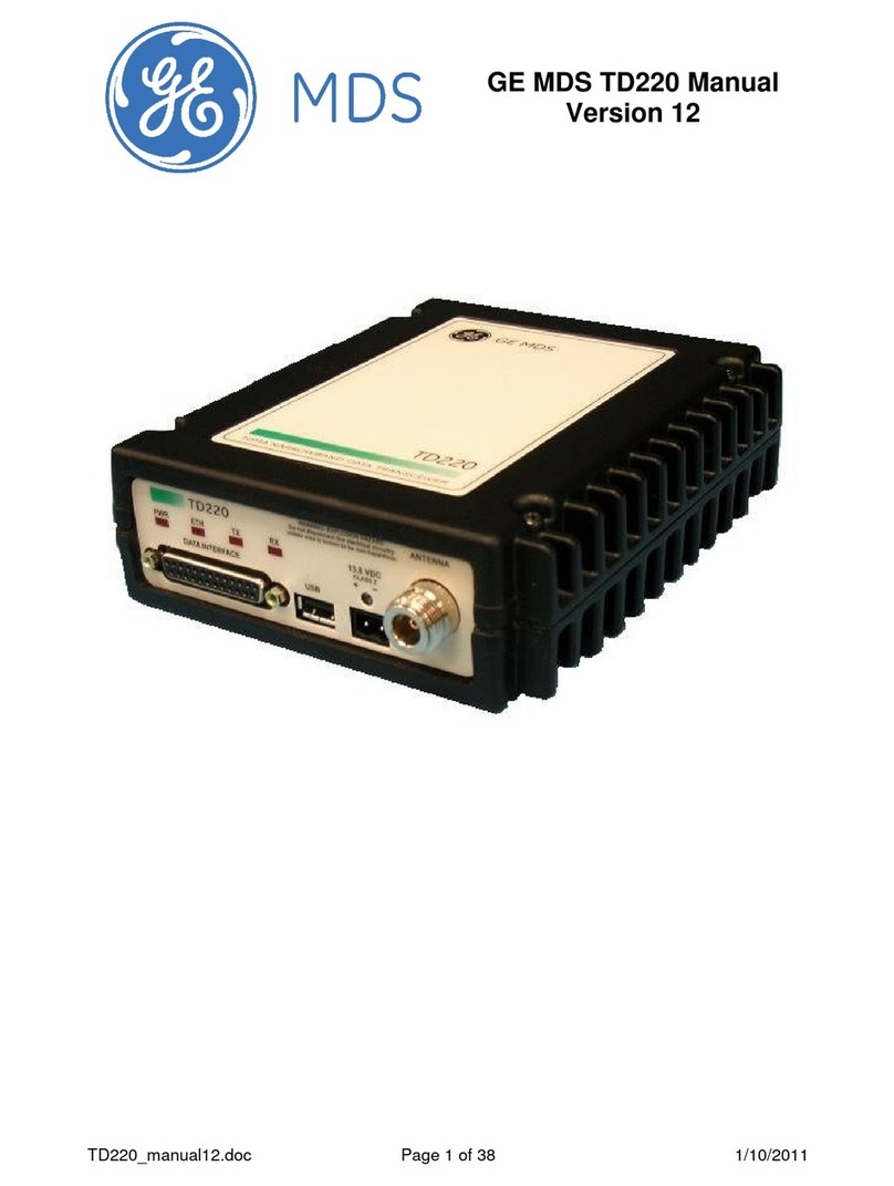 GE MDS TD220 User manual
