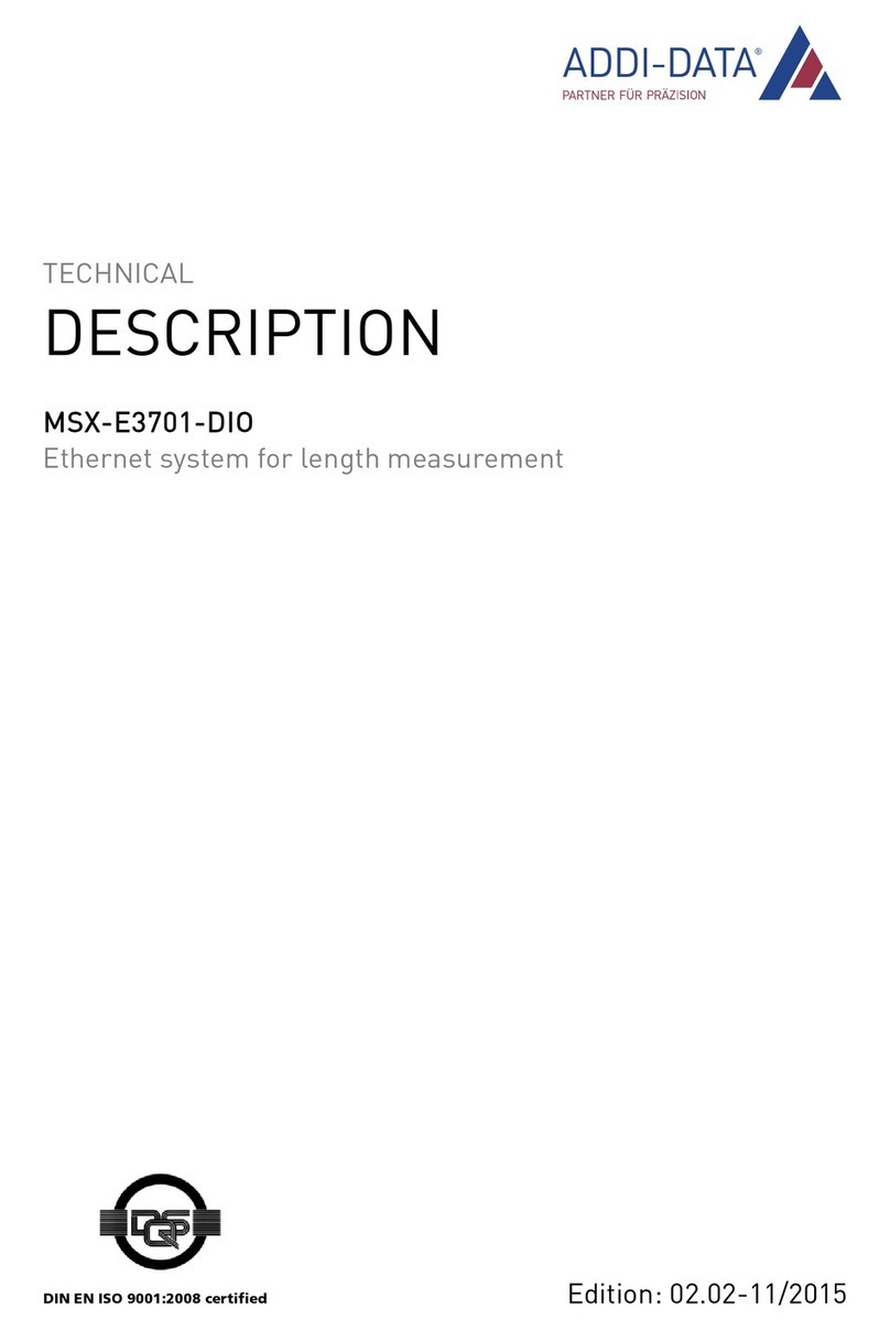 Addi-Data MSX-E3701-DIO Parts list manual