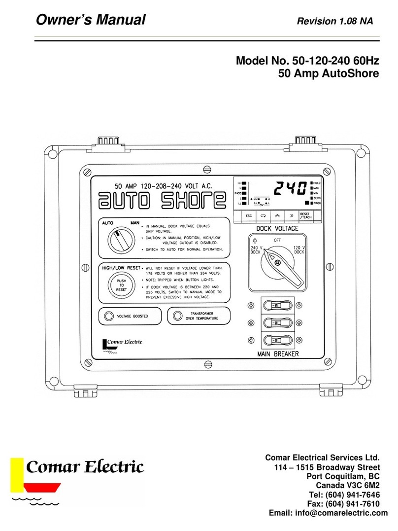 Comar Electric AutoShore owner's manual