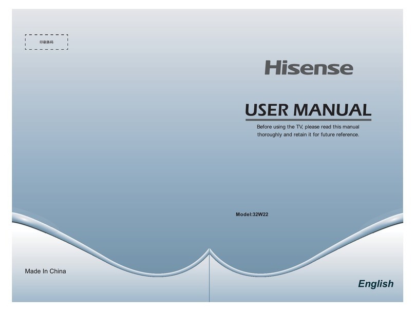Hisense 32W22 User manual Hisense 32W22 User manual